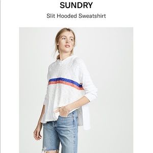 Sundry Slit Hooded Sweatshirt